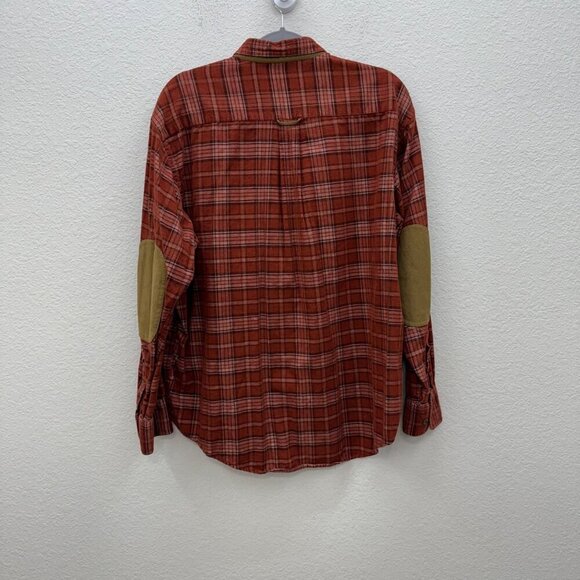 Cabelas Plaid Corduroy Elbow Patch Long Sleeve Button Down Shirt Mens size Large - Picture 5 of 5